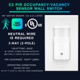 thumbnail image 4 of EverElectrix 10 Pack, 3-Way Motion Sensor Light Switch (Not Single Pole), Neutral Wire Required, Indoor in-Wall Occupancy Sensor with Wall Plate, Adjustable Timer, Title 24, UL Certified, White, 4 of 4