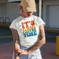 thumbnail image 2 of It's Always Coffee Time, Groovy Retro Wavy Text Merch Gift, Tan T-Shirt, 2XL, 2 of 5