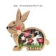 thumbnail image 4 of Injueey Conejito de madera de Pascua con decoración de escritorio de madera ligera Estatua de conejo de madera del conejito de Pascua Kits de decoración para fiestas, 4 of 6