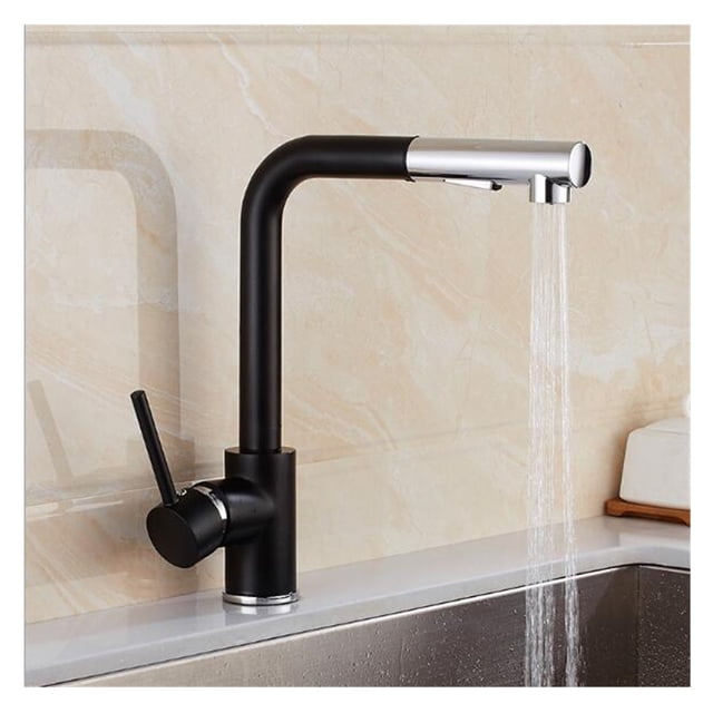 Swiveling Kitchen Faucet Brass Brushed Nickel High Arch Kitchen Sink Faucet Pull Out Rotation Spray Mixer Tap ,Effortless Installation