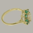 thumbnail image 4 of LBG British Made 14k Yellow Gold Real Genuine Opal & Emerald Womens Statement Ring - 33 size options - Size 5.75, 4 of 6
