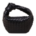 thumbnail image 1 of Bolso Mano Cuero PU para Mujer Bolso Hombro Tejido Anudado Bolso Compras (Negro), 1 of 9