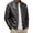 Brown, variant on Men Stand‑Collar Faux‑Leather Biker‑Jacket Quilted‑Shoulder‑Details Multi‑Zipper‑Pockets Regular‑Fit Motorcycle‑Driving Coat Brown XXXL