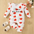 thumbnail image 2 of Uuszgmr Toddler Jumpsuit For Boys Girls Infant Baby Boy Girl Valentines Day I Love My Mom Long Sleeve Fashionable Cute Romper, 2 of 7
