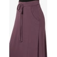 thumbnail image 3 of TheMogan Women's S~3X Drawstring Waist Pocket Drapey Jersey A-Line Long Maxi Skirt, 3 of 7