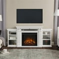 thumbnail image 2 of Kingfisher Lane Modern TV Stand with Electric Fireplace in White, 2 of 25