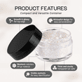 thumbnail image 4 of Beauticom 48 Pieces High Quality 20G/20ML Clear Round Acrylic Cosmetic Product Sample Travel Jars with Flat Top Lids (Black), 4 of 5