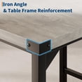 thumbnail image 3 of GloryStar Dining Table Set for 4 w/Counter Height Table & 4 Upholstered Bar Stools, 5-Piece Kitchen Table Set with Footrest & Corner Protector, for Kitchen Room, Apartment, 3 of 8