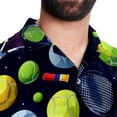 thumbnail image 5 of Tennis Men's Short Sleeve Beach Shirts, Casual Printed Button Down Summer Shirts for Men and Women, 5 of 6