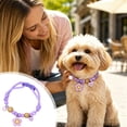 thumbnail image 2 of Pet Collar with Safety Buckle Vibrant Adjustable Beaded Collars for Cats and Puppy Dogs Cute Necklace with Charm Pendant for Small Kitten Puppy Girl Dog L, 2 of 6
