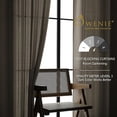 thumbnail image 3 of SIABC-Heidi Linen Curtains for Bedroom & Living Room, 45 Inch Length, 2 Panels Set, Light Filtering, Rod Pocket, Solid, 2 Pcs Each 40" W x 45" L, 3 of 4