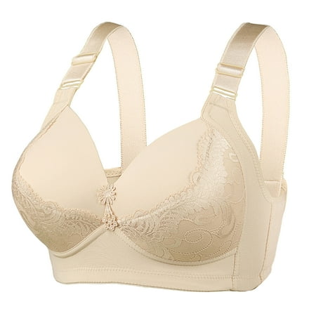 Qonioi Sports Bras for Women  Backless Bra Full Coverage Wirefree Sports Bralette Strappy Everyday Wear Bra Comfort Stretch Underwear Clearance Item