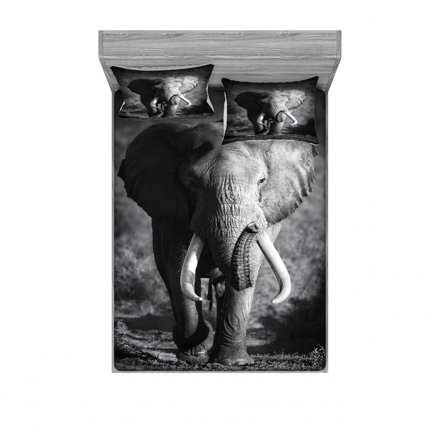 Elephant Bedding Set with Sheet & Covers, Majestic Elephant Bull