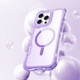 thumbnail image 6 of Dteck Magnetic Case for iPhone 16e, Shockproof 3-Layer Military Grade Protection Clear Case Compatible with Mag Safe Back Cover with Wrist Strap,Purple, 6 of 7