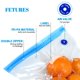 thumbnail image 4 of Kit de bolsas Sous Vide WHX 28 piezas, 15 bolsas reutilizables para almacenamiento de alimentos al vacío, 4 of 7