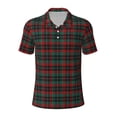thumbnail image 2 of Daiia Tartan Plaid Pattern Men’s Polo Shirts,Solid Deck Shirt,Classic Fit, Breathable Cotton Polo for Casual and Sport Wear-Large, 2 of 7