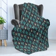 thumbnail image 4 of Botanical Soft Flannel Fleece Blanket, Saguaro Cactus Pattern with Blooms Exotic Plants Cacti Mexican Accents, Cozy Plush for Indoor and Outdoor Use, 50" x 60", Grey Teal Pale Green, by Ambesonne, 4 of 5