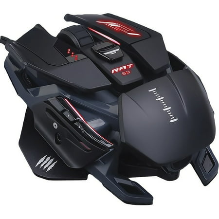 Mad Catz The Authentic R.A.T. Pro S3 Optical Gaming Mouse - Optical - Cable - Black - USB 2.0 - 7200 dpi - Scroll