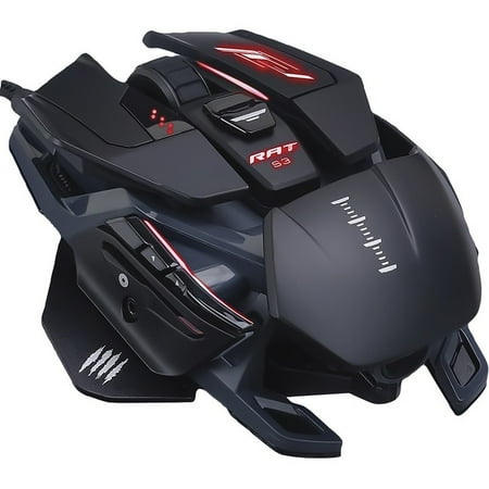 Mad Catz The Authentic R.A.T. Pro S3 Optical Gaming Mouse - Optical - Cable - Black - USB 2.0 - 7200 dpi - Scroll (Best Gaming Mouse Under 20 Dollars)