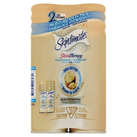 Skintimate Skin Therapy Hydrating Women's Shave Gel Twin Pack, 14 (Best Way To Dry Shave Legs)