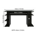 thumbnail image 3 of Madesa Large Modern Gaming Computer Desk 53 Inch with 5 Shelves Cable Management Student Study Wooden Table Home Office Gamer Desk for Kids and Adults - Black, 3 of 5