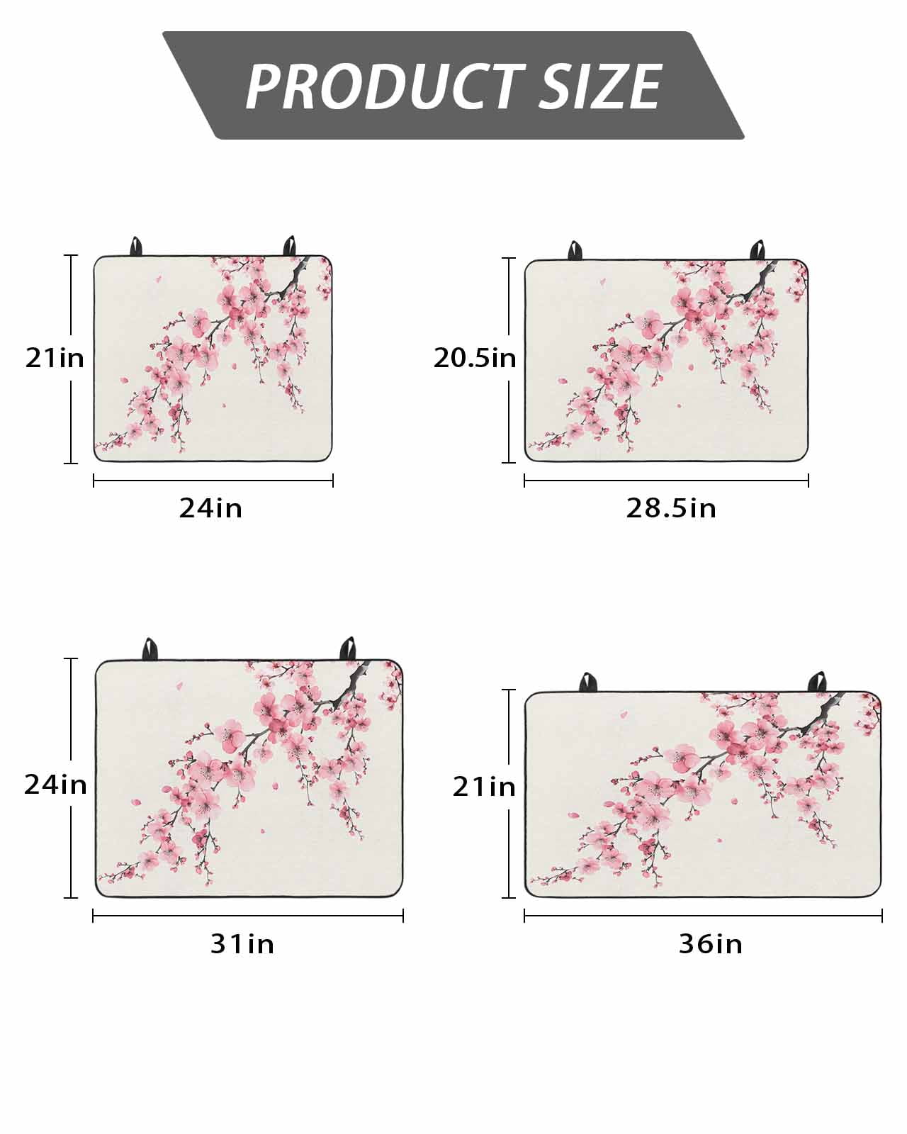 Stove Top Covers for Electric Stove, Cherry Blossoms Glass Stovetop Cover Protector, Pink Flower Floral Spring Nature Country Induction Cooktop Protector Oven Mat for Kitchen Countertop 24"x21"