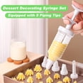 thumbnail image 3 of Monebena Cookie Press, Classic Biscuit Maker, Cake Making Cake Decorating Set with 8 Icing Tips Nozzles for DIY Cake Cookie Maker Decorating Tool White, 3 of 7