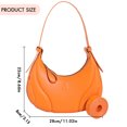 thumbnail image 3 of Bolsa De Hombro Bolso de mano para mujer, bolso de mano de cuero PU, bolso de mano elegante simple, bandolera (naranja) Tmvgtek Para Estrenar, 3 of 3