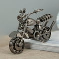 thumbnail image 4 of Motorcycle Sculpture Decor - Vintage Industrial Metal Art, Mechanical Design for Home Office Living Room Display, 1 Piece Unique Engineered Ornament, 4 of 5