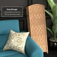 thumbnail image 3 of Red Lantern 4 ft. Short Diamond Weave Fiber Folding Screen - Natural - 8 Panel, 3 of 7
