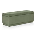 thumbnail image 5 of Furniture of America Cheri Chenille Modern Living Room Bedroom Bench with Storage, Green, 5 of 18