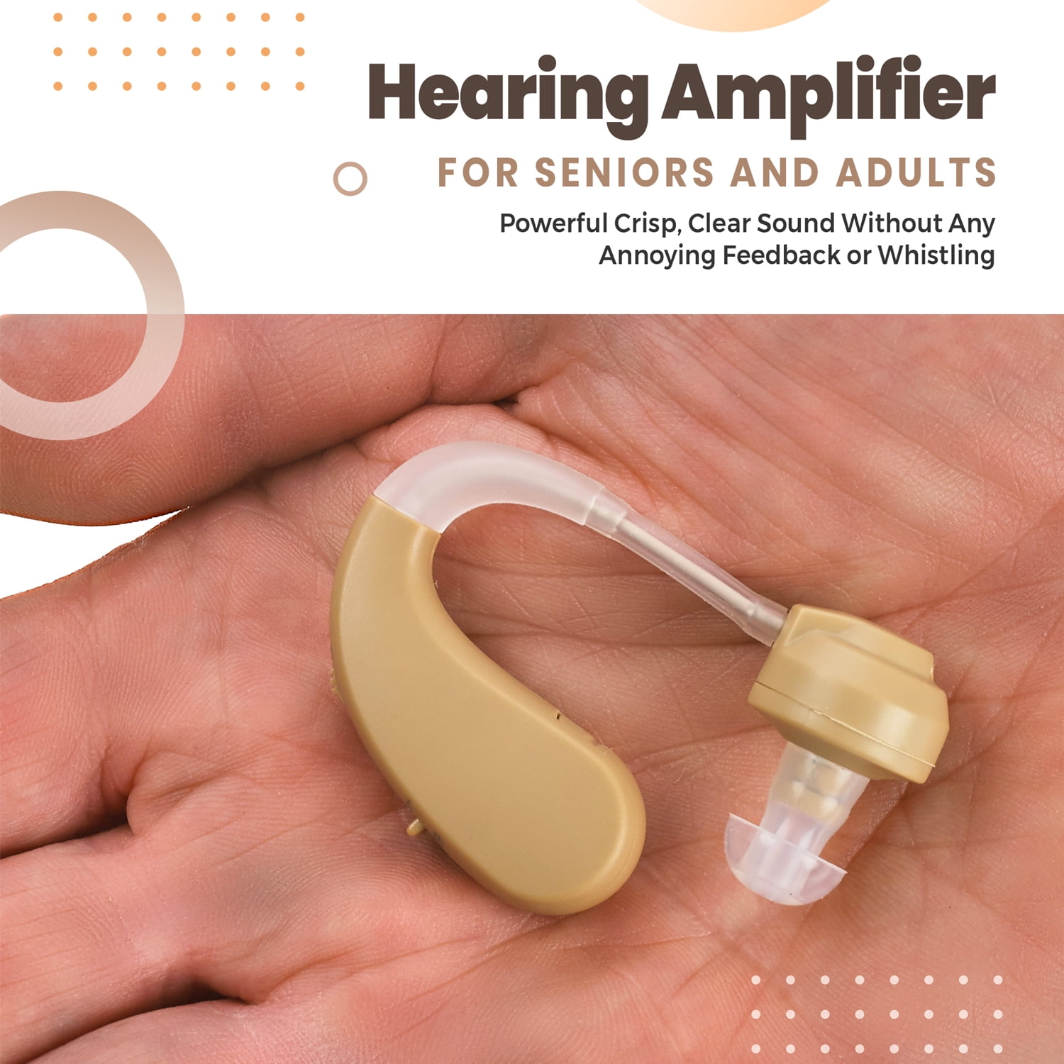 MEDca Small Personal Sound Amplifier with Noise Cancelling, Multicolor, 3-Pack