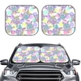 thumbnail image 2 of Disketp 2 Piece Sea Turtles Pattern Windshield Sunshades,Folding Windshield Sun Shade For Car Suv Trucks Sedan,Blocks Uv Rays Sun Visor Protector-Large, 2 of 7