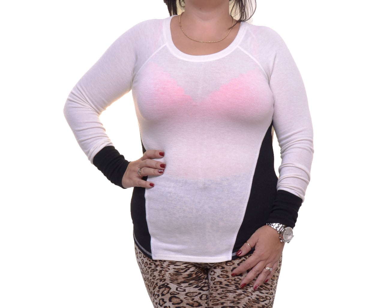M RACHEL ROY Womens Pink Long Sleeve Crew Neck Blouse Evening Top Size
