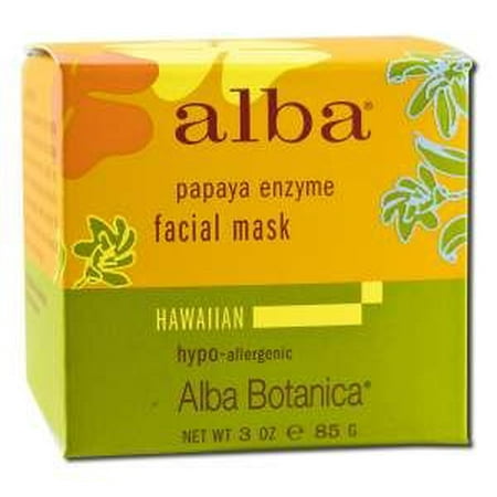 Hawaiian Papaya Enzyme Facial Mask Alba Botanica 3 oz Liquid