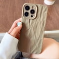 thumbnail image 1 of Soft Fold Pattern Phone Case For iPhone 11 12 13 14 15 Pro Max X Xs XR Max Plus Candy Bumper Silicone Cover Khaki For iPhone 11Pro Max, 1 of 6