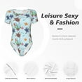 thumbnail image 6 of Naloa Turtle Women's Short-Sleeved Onesie, One-Piece Swimsuit for Parties, dates, clubs - Small, 6 of 9