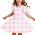 thumbnail image 7 of QSXADF Girls' Summer Casual Dress Sundress Children's Round Neck Sleeve Short Sleeved Dress Classic Back Girl Summer Dress Summer Outfits, 7 of 7