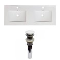 thumbnail image 1 of American Imaginations 59-in. W 1 Hole Ceramic Top Set In White Color - Overflow Drain Incl. AI-31647, 1 of 8