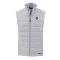 thumbnail image 2 of Men's Cutter & Buck Gray Minnesota Twins Evoke Hybrid Eco Softshell Recycled Full-Zip Vest, 2 of 3