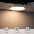 thumbnail image 4 of TORCHSTAR Basic Series 12-Pack 6 Inch Ultra-Thin LED Recessed Lighting with Junction Box, Aluminum, 3000K Warm White, 5%-100% Dimmable Slim Recessed Downlight, 12W 1000LM, ETL and Energy Star, 4 of 4