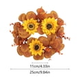 thumbnail image 3 of Gqtwoy Harvests Festival Candlestick Wreath, Artificial Flower Candle Ring, Halloween Thanksgiving Decoration, Decorative Table Centerpiece, Multi-Color Holiday Home Decor, 3 of 6