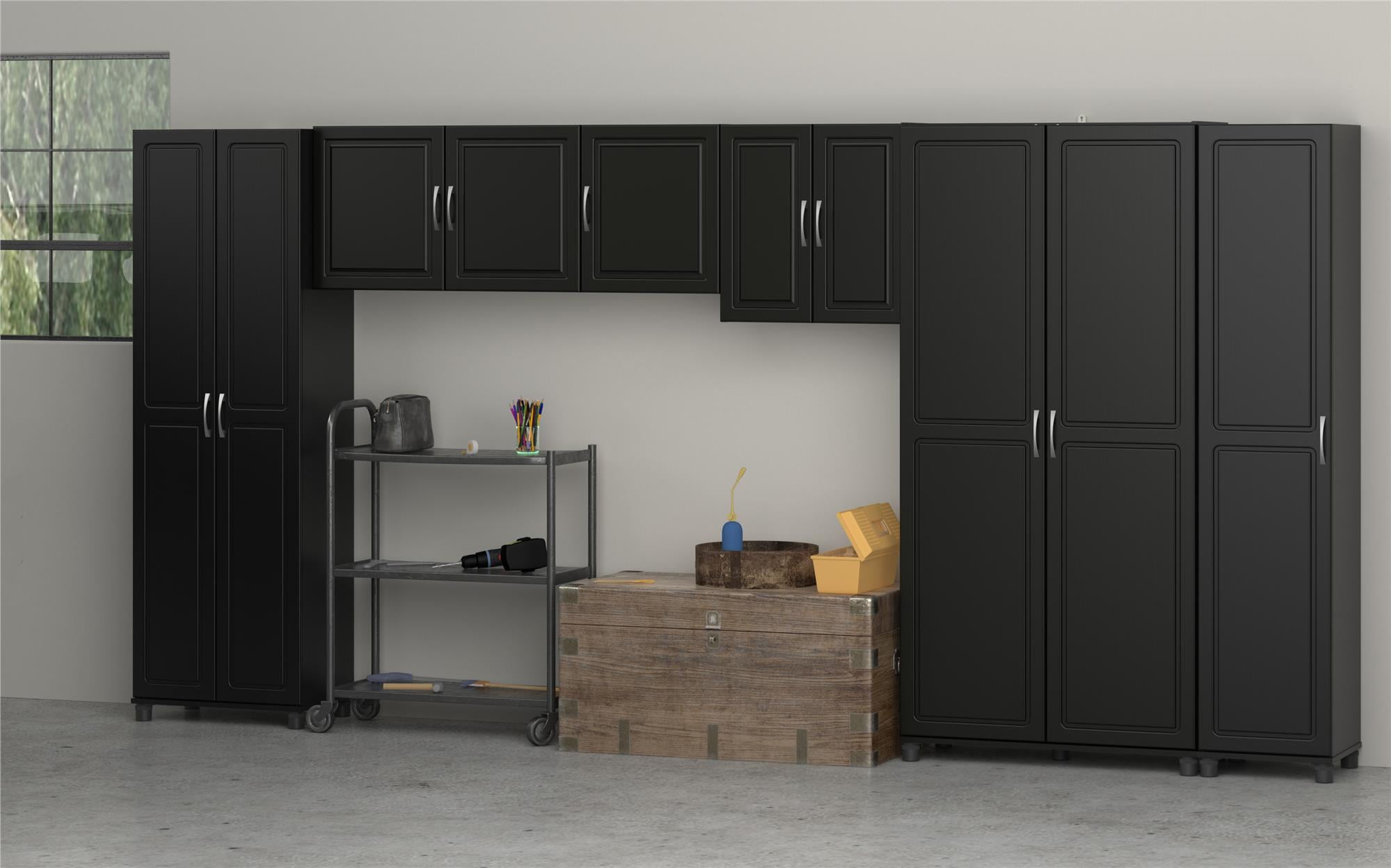 Systembuild Evolution Kendall 24" Utility Storage Cabinet, Black