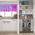 thumbnail image 5 of LALILO Kitchen Curtain Valance Canvas Art Colorful Modern Rod Pocket Window Curtain 52"x 18" Set of 2, 5 of 5