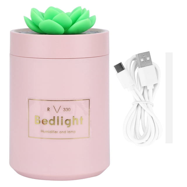 Essential Oil Diffuser, With Night Light Durable 340ML Freshener, For Office Home Car 12.5x7.8cm Pink