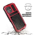 thumbnail image 4 of Funda para teléfono Lunivop iPhone 16 6.1 pulgadas, metal rugoso, roja, 4 of 6
