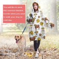 thumbnail image 4 of White Cow Sunflower Pattern Wearable Oversized Blanket,Wearable Blanket Hoodie for Adults,Cozy Hooded Blankets with Super Pockets,Super Warm Fuzzy Pullover for Women & Men, 4 of 6
