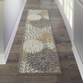 thumbnail image 4 of 2â€™ x 10â€™ Natural and Gray Indoor Outdoor Runner Rug, 4 of 6