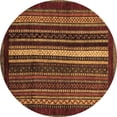 thumbnail image 1 of Ahgly Company Indoor Round Abstract Brown Modern Area Rugs, 5' Round, 1 of 4