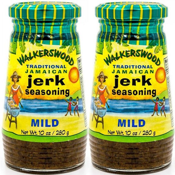 Walkerswood Traditional Jamaican Jerk Seasoning MILD, Pack of 2 at 10oz Each